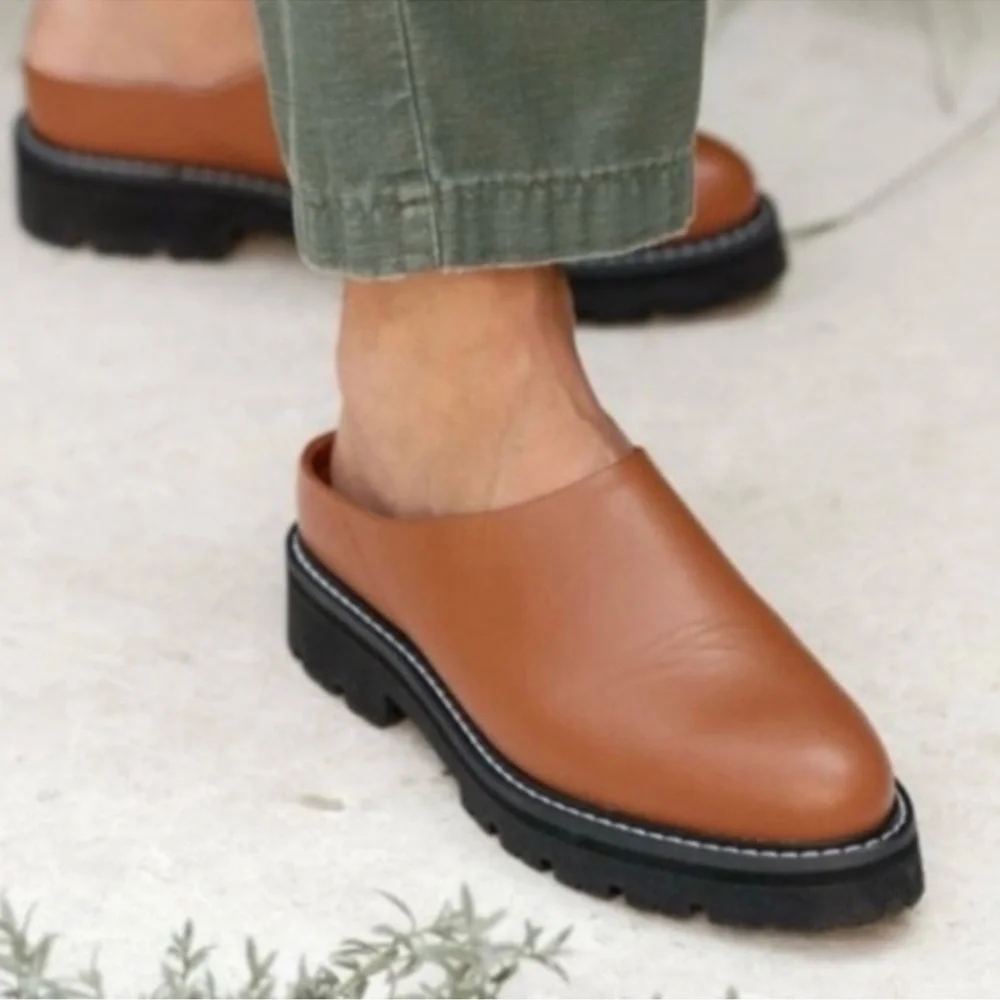 New without box Jenni Kayne leather lug mule in Canyon.  37 / 7 - Picture 7 of 7